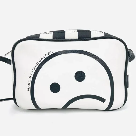 Marc by Marc Jacobs White and Black Smiley Crossbody Bag - Picture 2 of 14